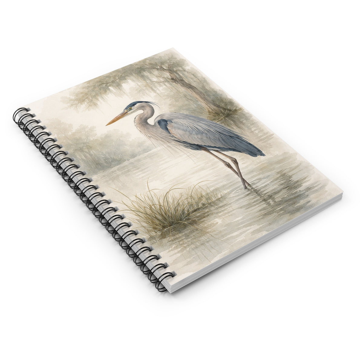 Heron Watercolor Spiral Notebook
