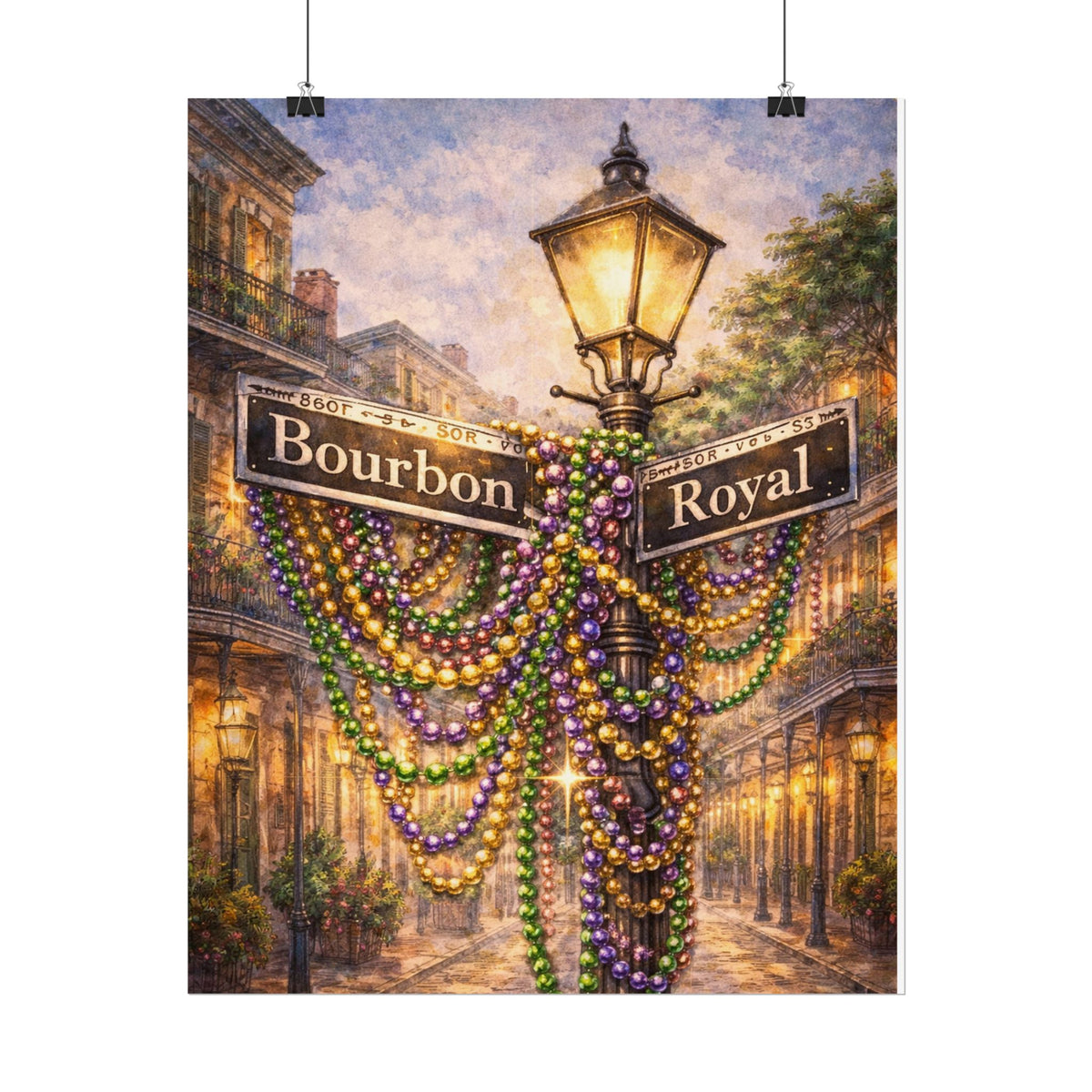 Bourbon Street Mardi Gras Artwork