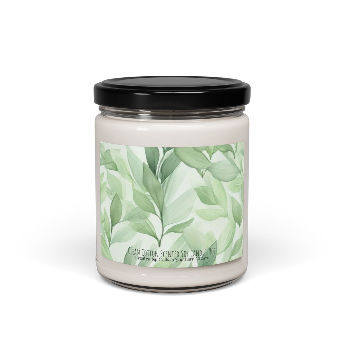 Soy Candle — Fresh Green Leaf Scented 9oz Jar
