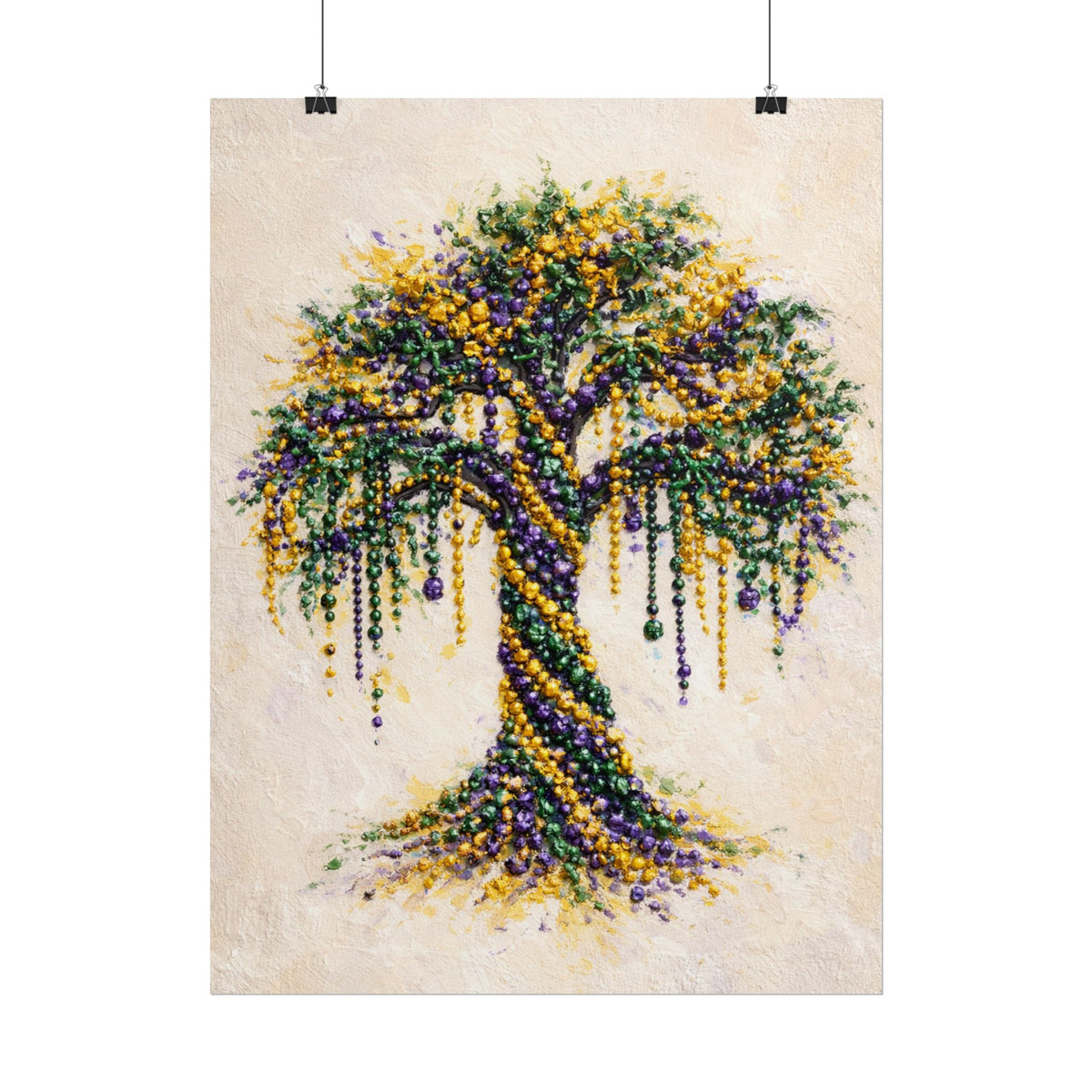 Mardi Gras Bead Tree Wall Art