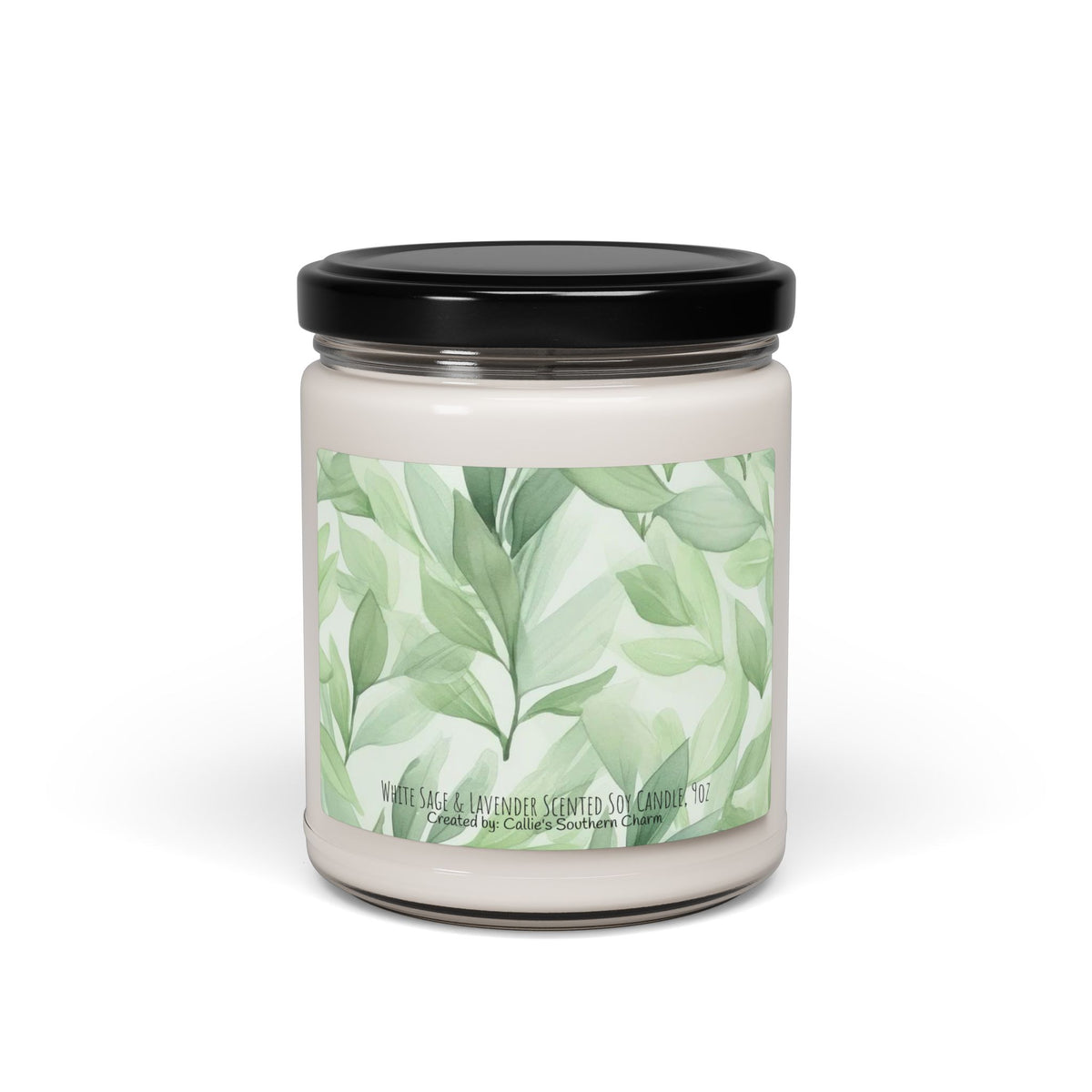 Soy Candle — Fresh Green Leaf Scented 9oz Jar