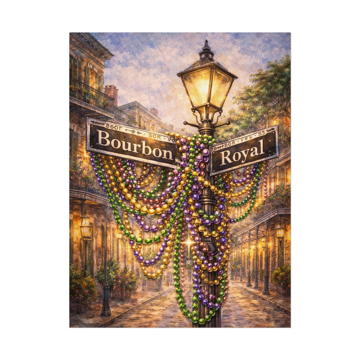 Bourbon Street Mardi Gras Artwork