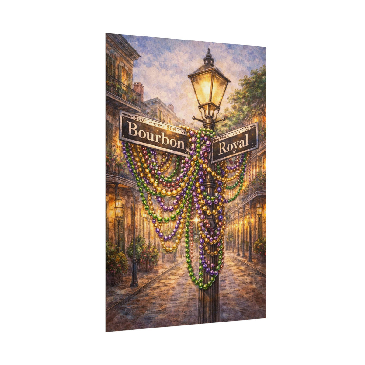 Bourbon Street Mardi Gras Artwork