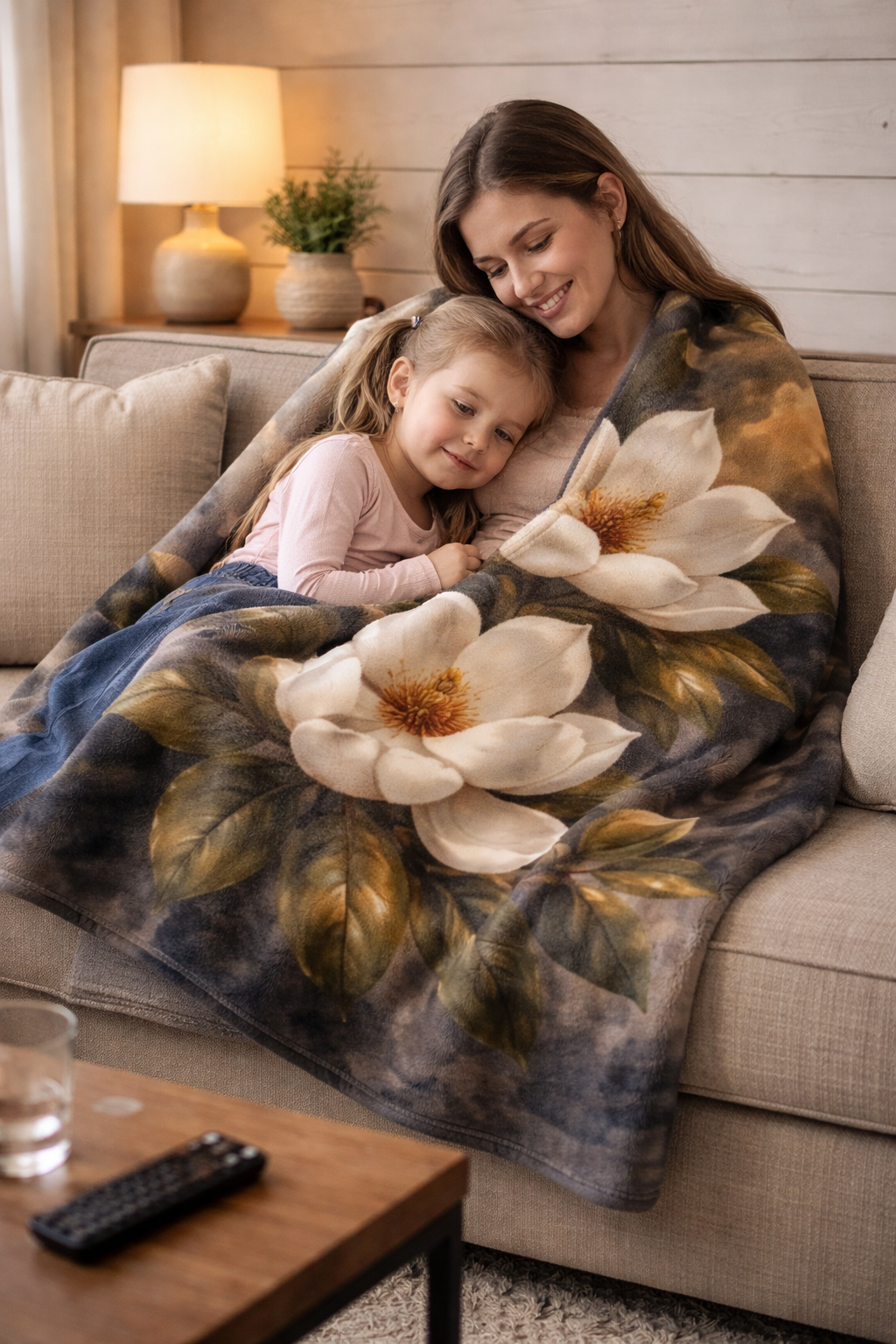 Magnolia Blossom Minky Blanket