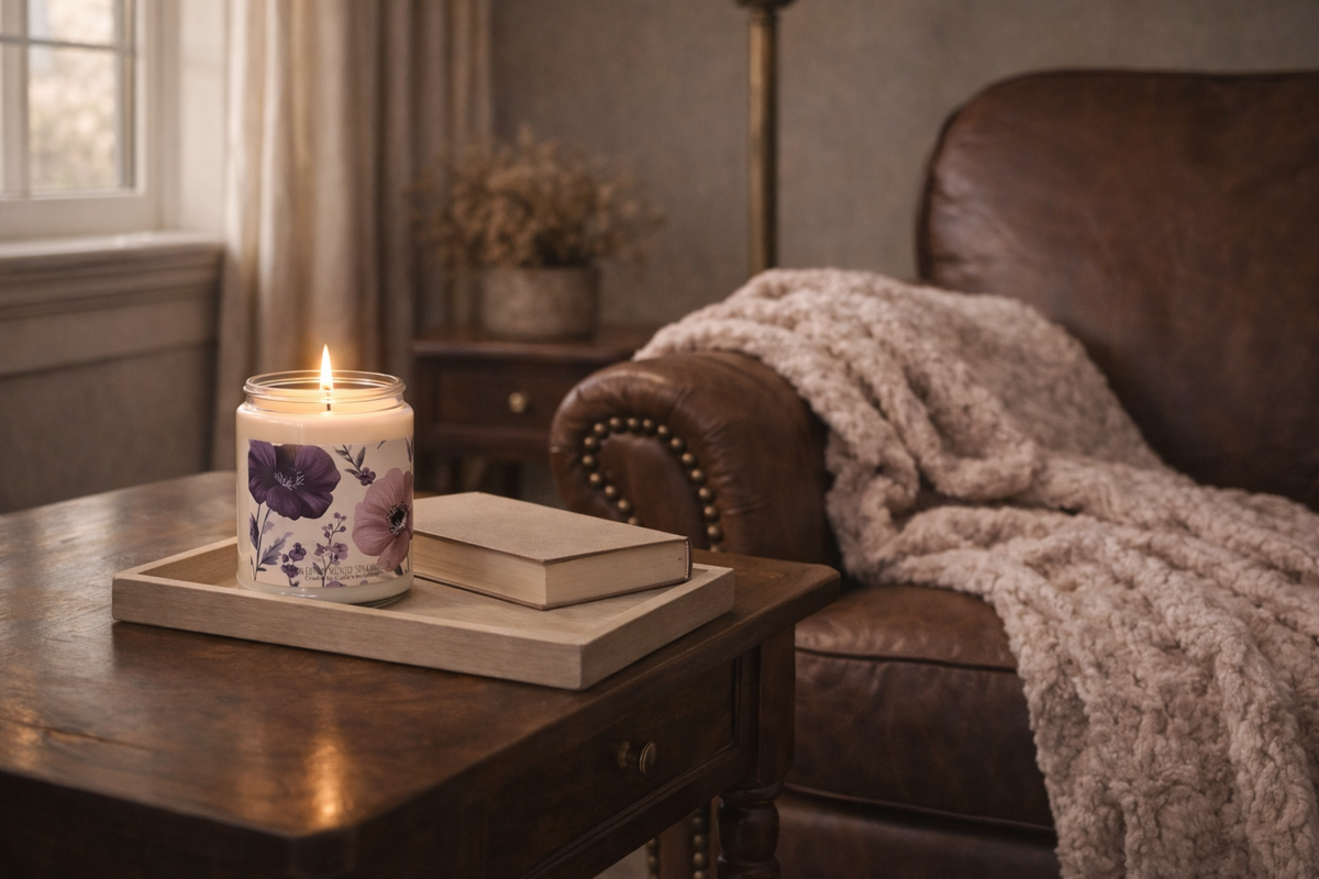 Floral Scented Soy Candle – Aromatherapy Relaxation Candle