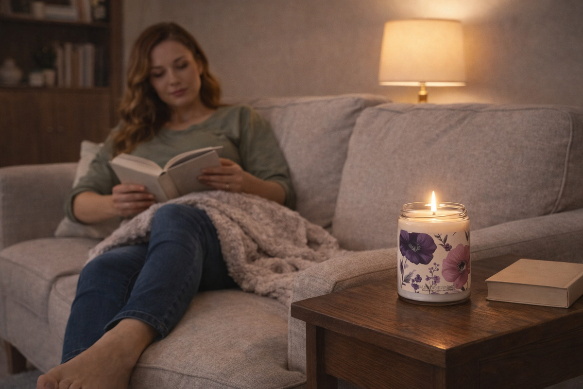 Floral Scented Soy Candle – Aromatherapy Relaxation Candle