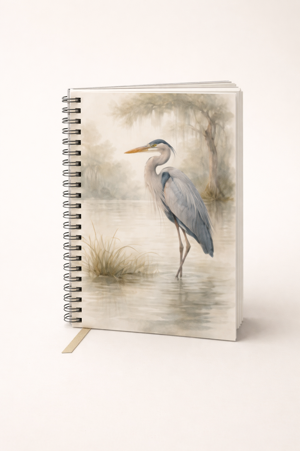 Heron Watercolor Spiral Notebook