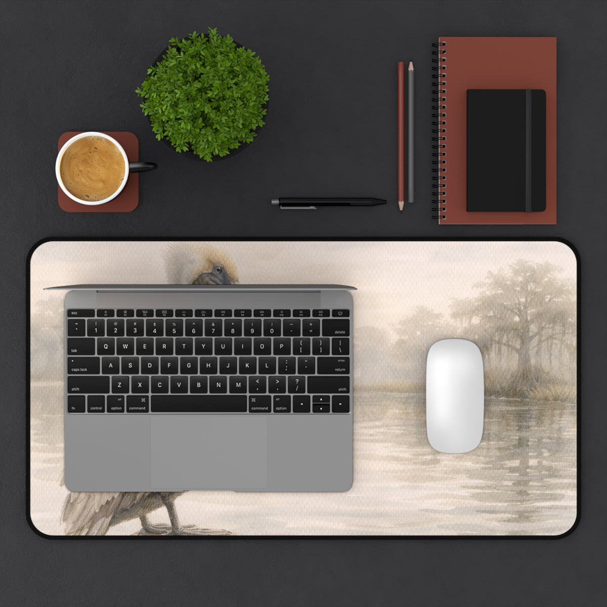 Pelican Morning Desk Mat – Calming Coastal Mouse Pad