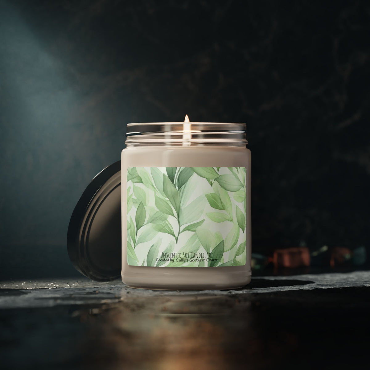 Soy Candle — Fresh Green Leaf Scented 9oz Jar