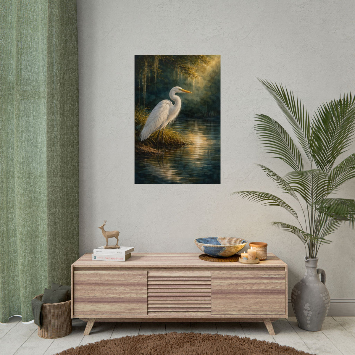 Southern Bayou Egret Wall Art