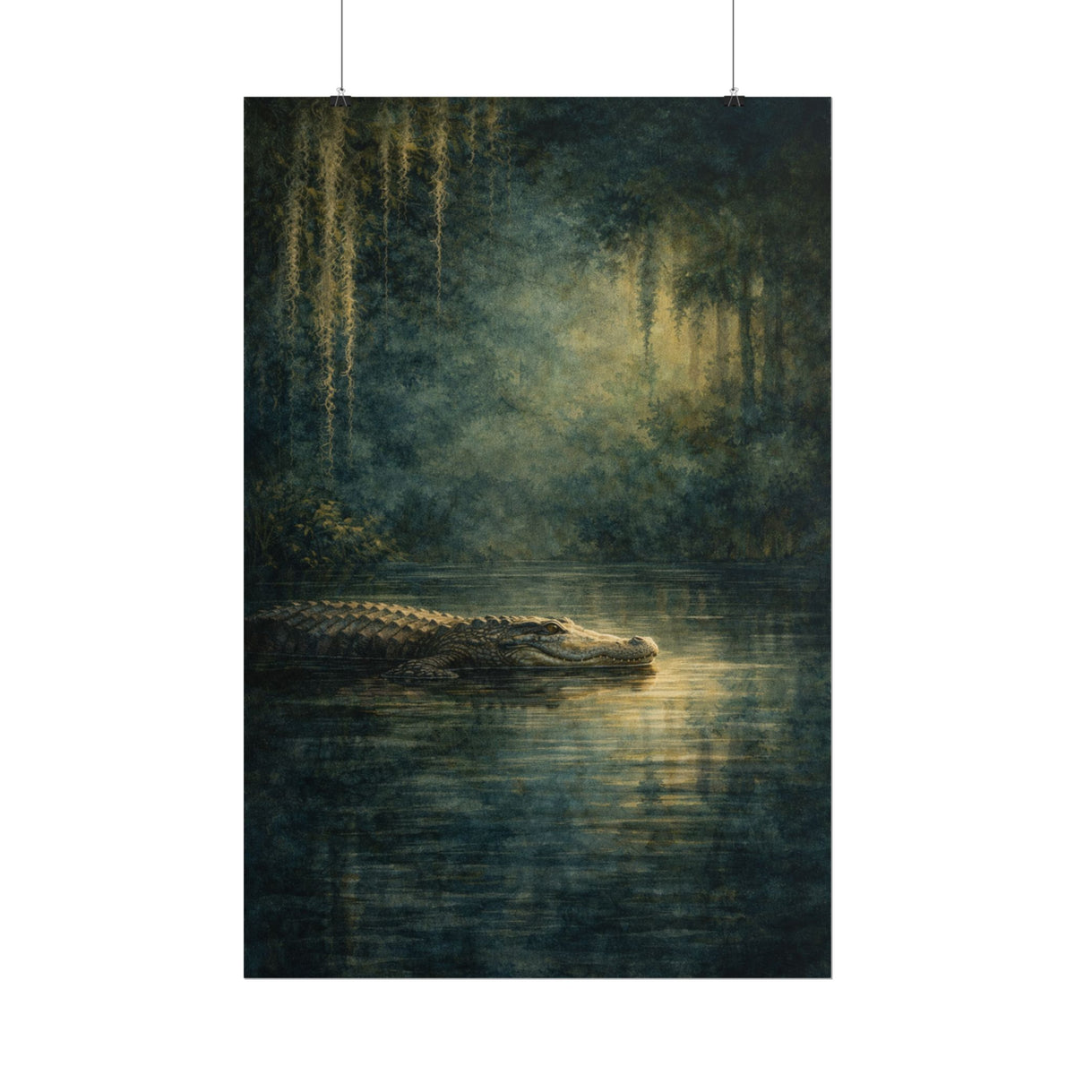 Louisiana Alligator Mystic Spanish Moss Poster
