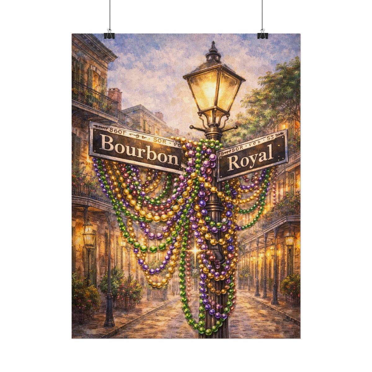 Bourbon Street Mardi Gras Artwork
