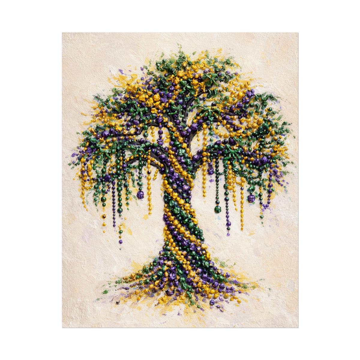 Mardi Gras Bead Tree Wall Art