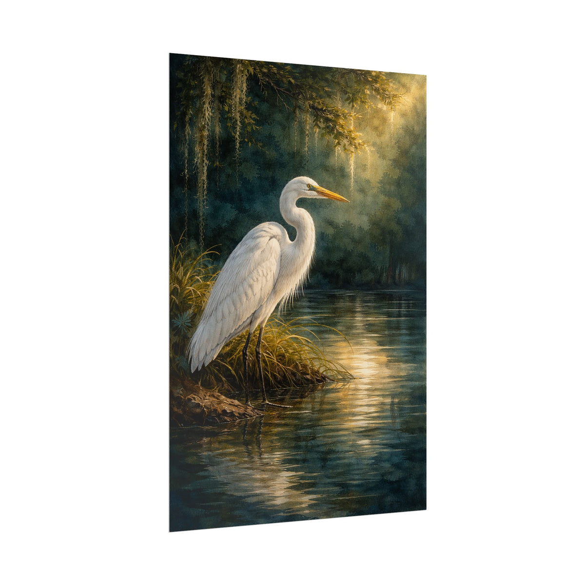 Southern Bayou Egret Wall Art
