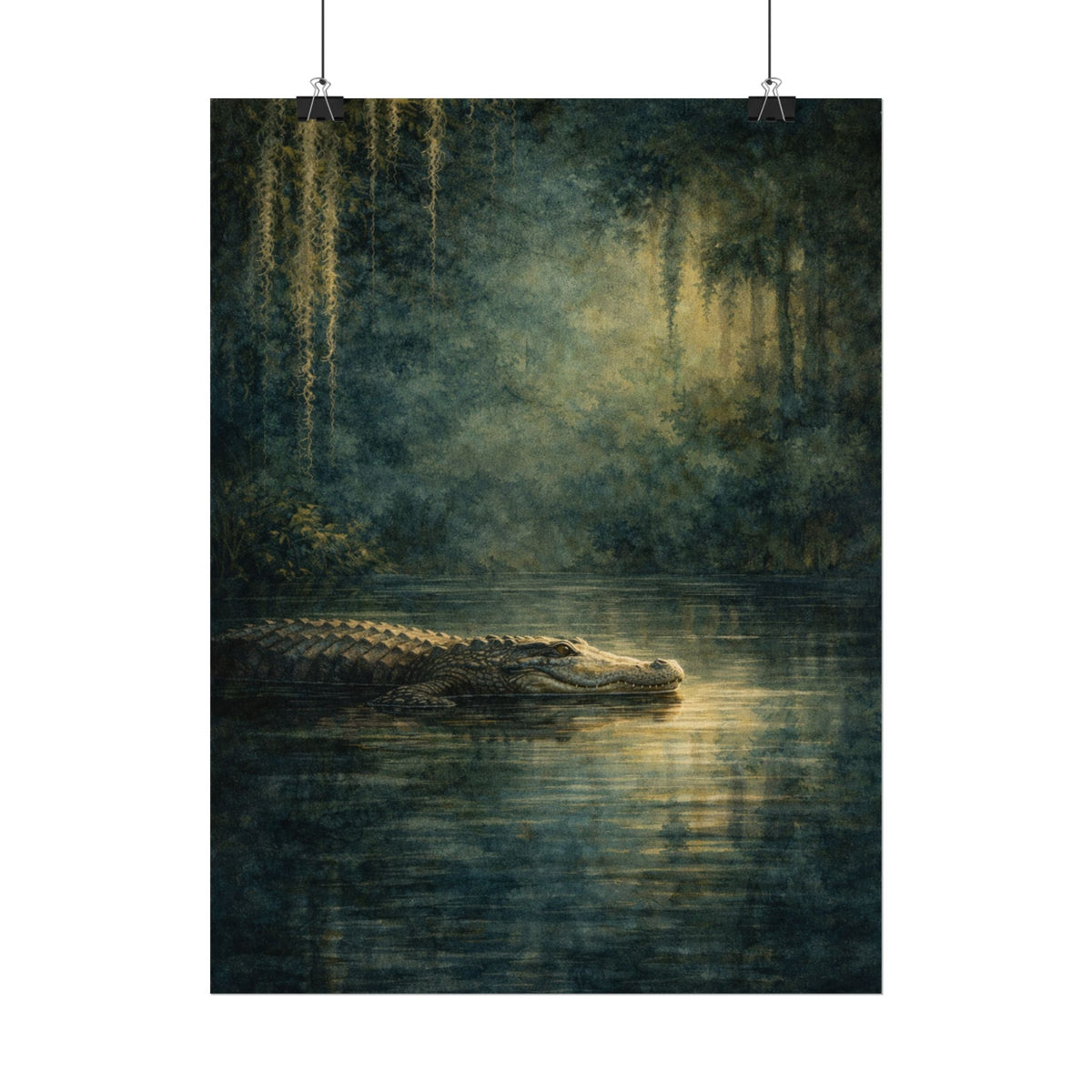 Louisiana Alligator Mystic Spanish Moss Poster