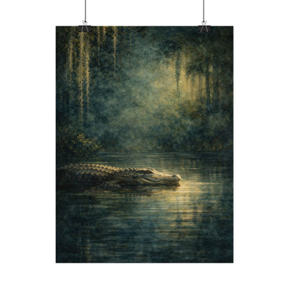 Louisiana Alligator Mystic Spanish Moss Poster