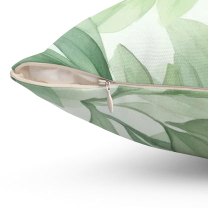 botanical leaf pillow