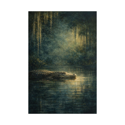 Louisiana Alligator Mystic Spanish Moss Poster