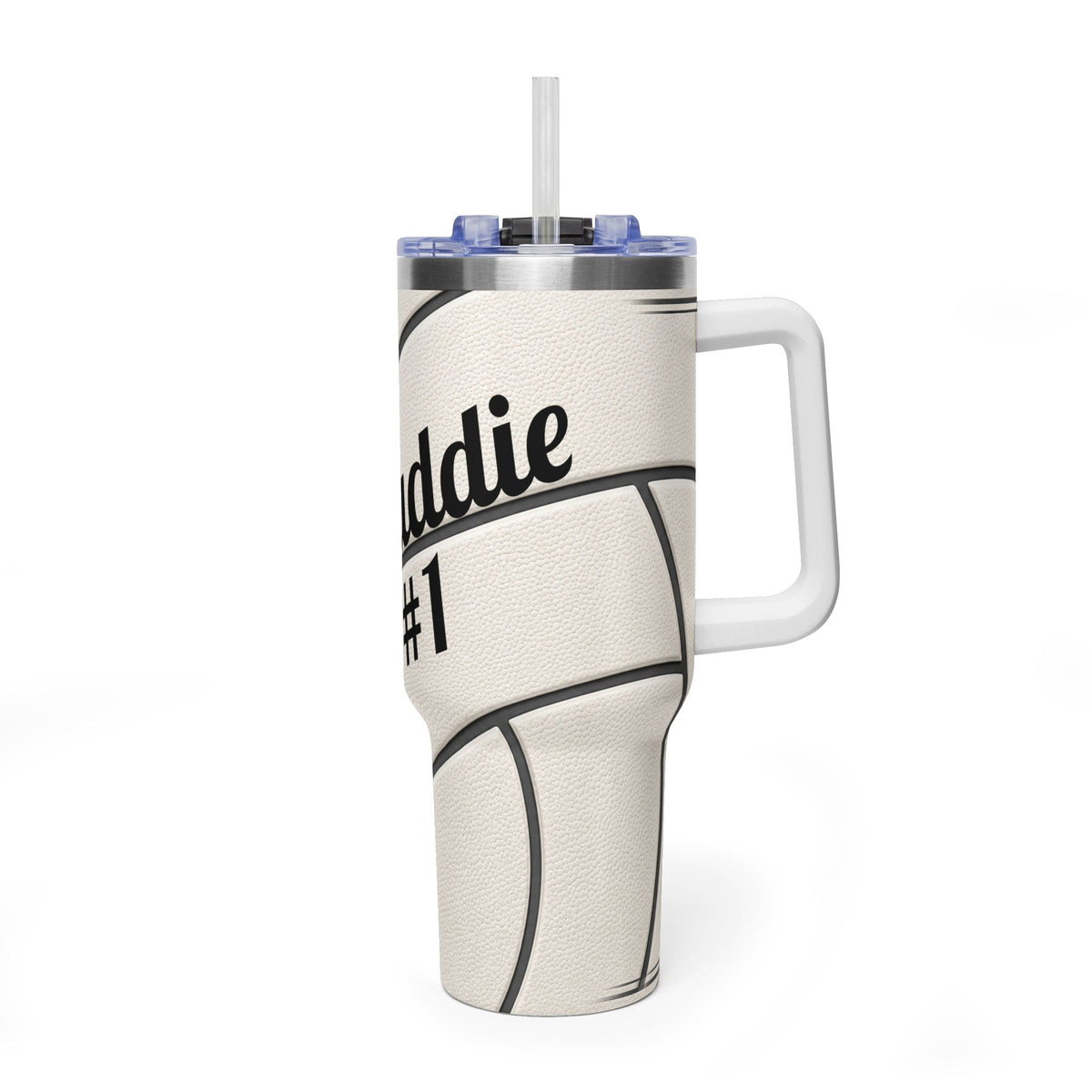 Personalized Volleyball Tumbler – 40 oz Name &amp; Number Travel Cup