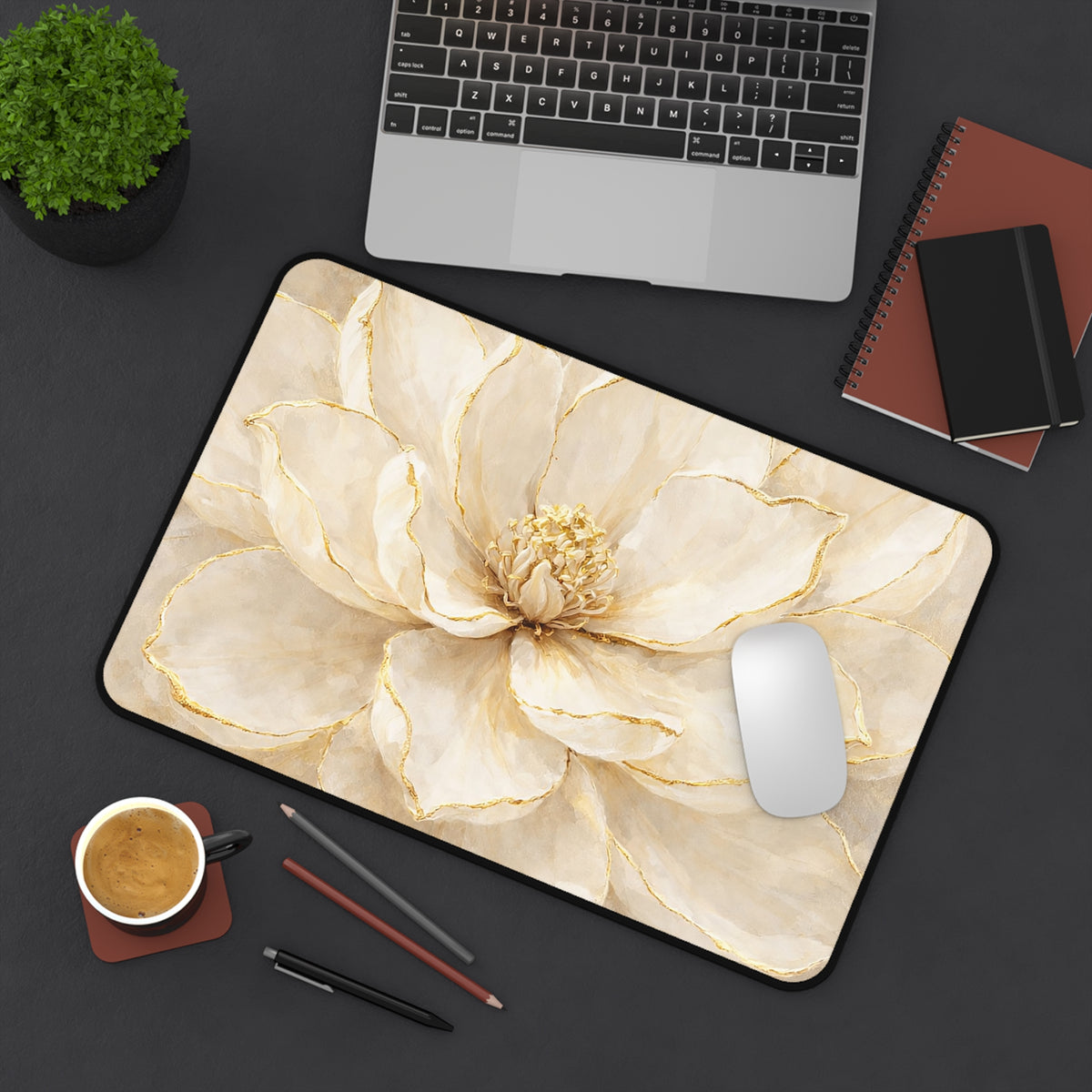 Floral Elegance Magnolia Desk Mat