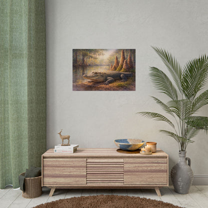 Alligator among Cypress Knees Art