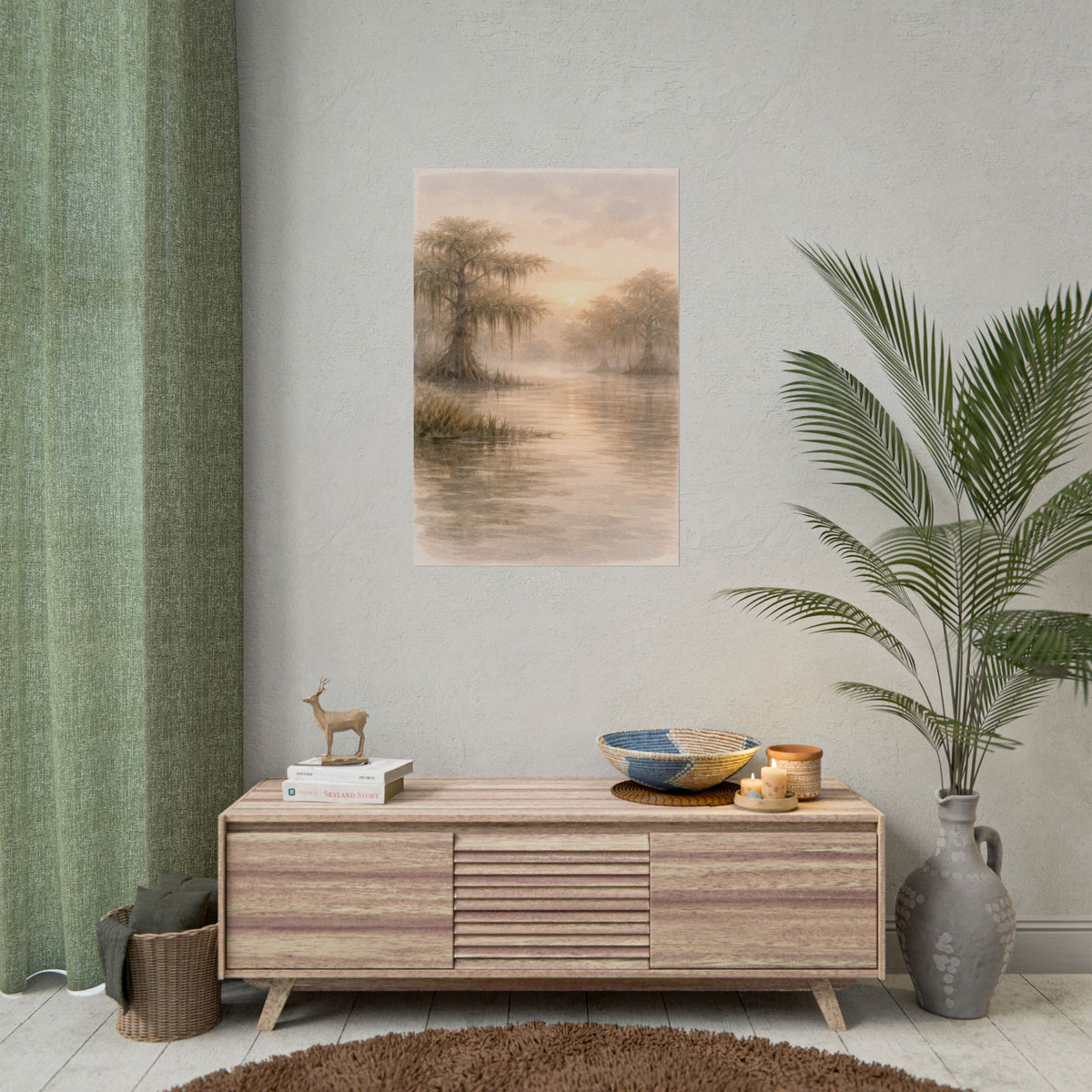 Misty Cypress Swamp Rolled Poster