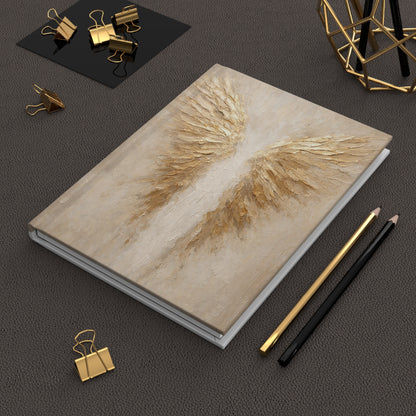 Gold Angel Wings Hardcover Journal