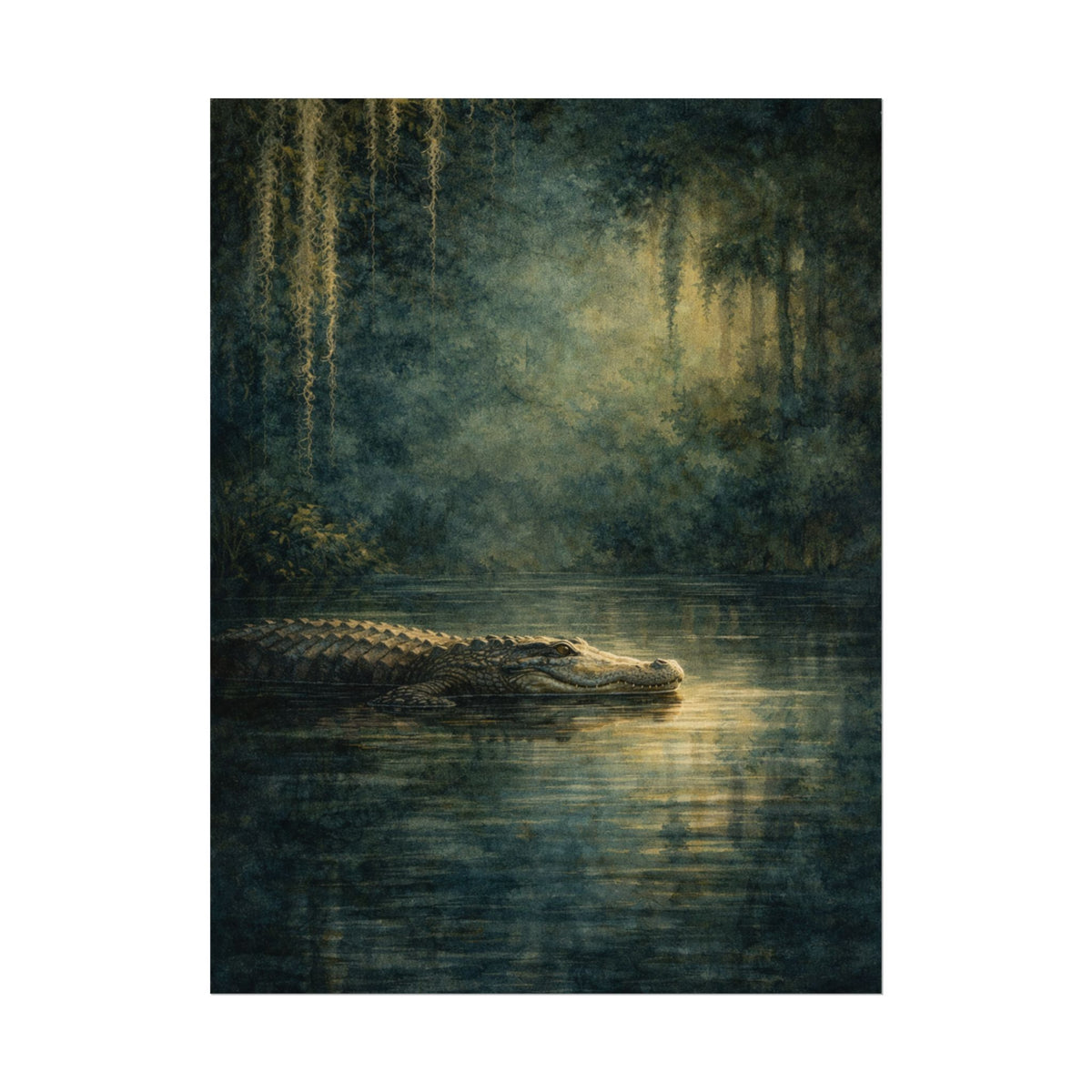Louisiana Alligator Mystic Spanish Moss Poster