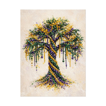 Mardi Gras Bead Tree Wall Art