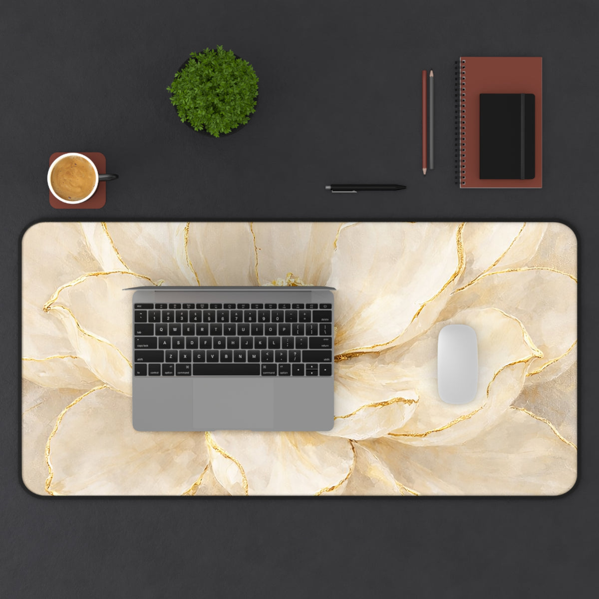 Floral Elegance Magnolia Desk Mat