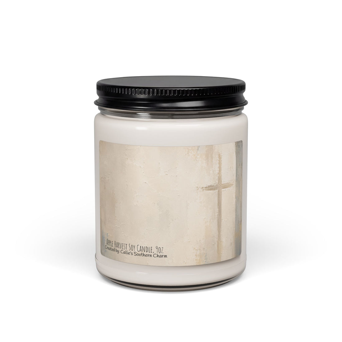 Soy Candle 9oz — Subtle Cross Faith Scented Candle (Inspirational Home Gift)