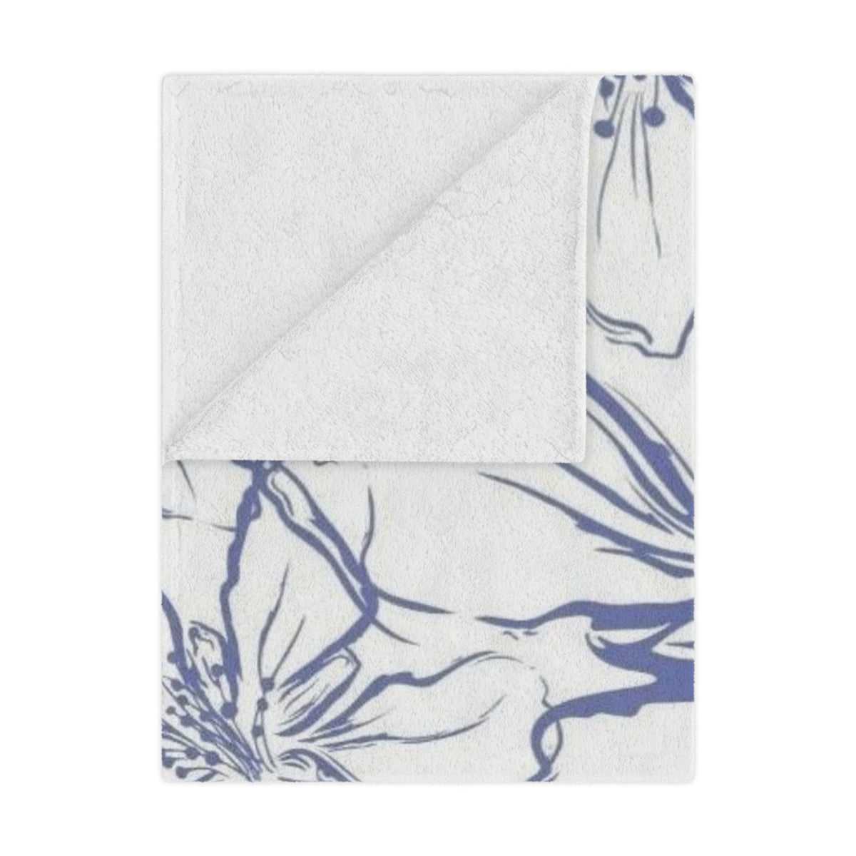 Floral Minky Blanket – Soft Cozy Throw for Home Decor, Baby Shower G