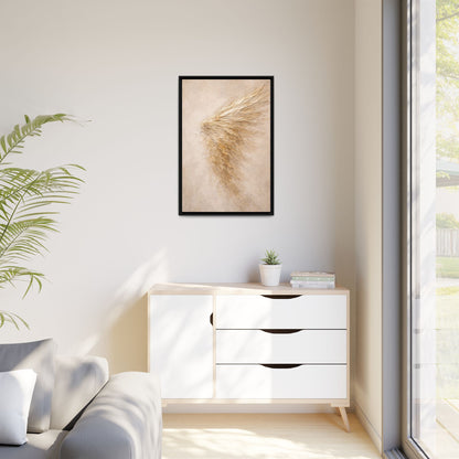 Abstract Angel Wing Framed Canvas Wall Art