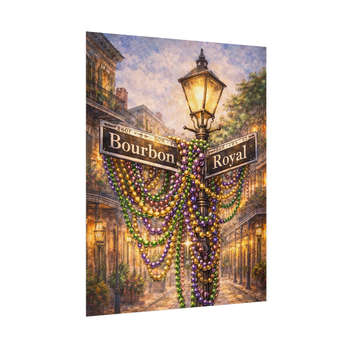 Bourbon Street Mardi Gras Artwork