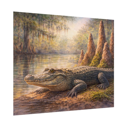 Alligator among Cypress Knees Art