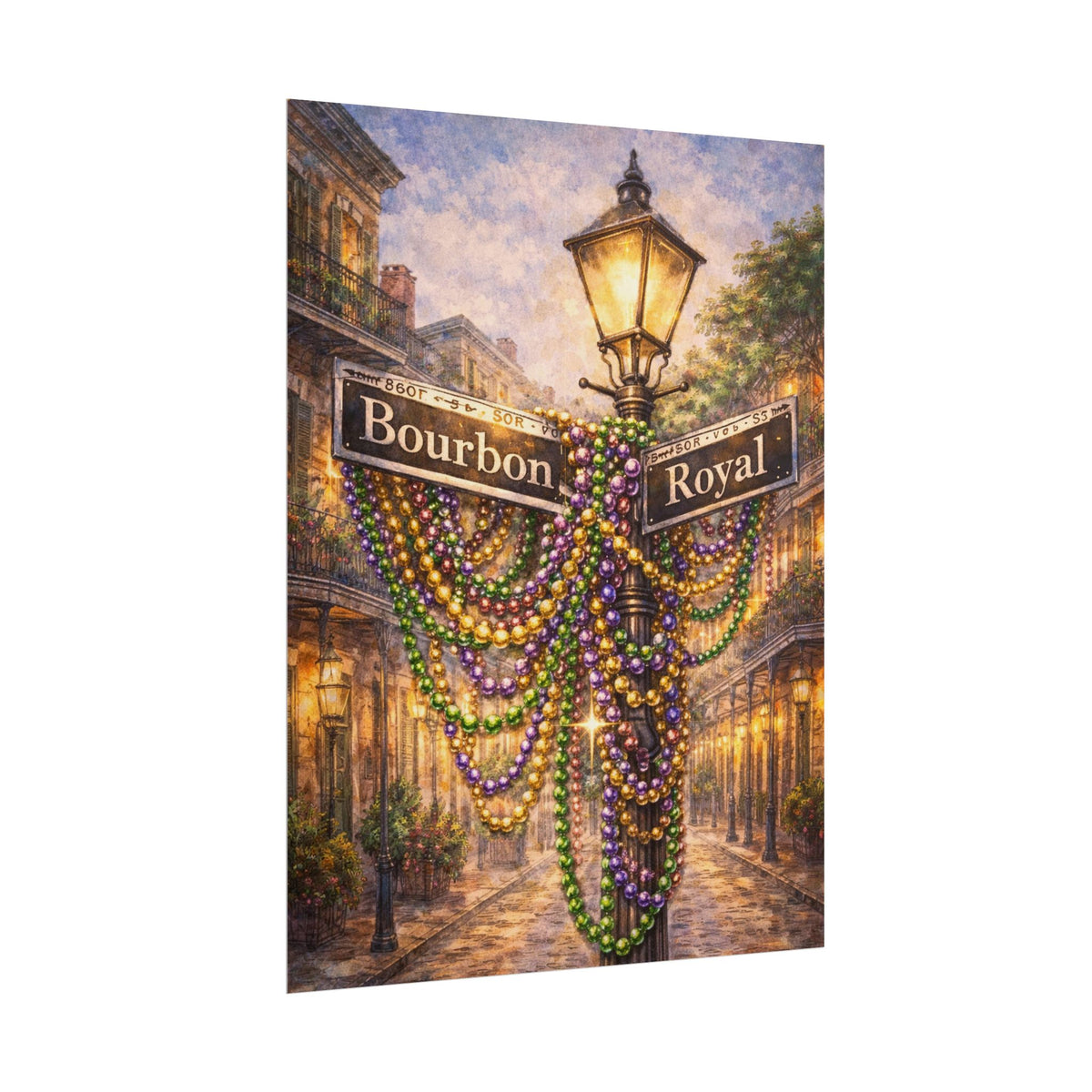 Bourbon Street Mardi Gras Artwork