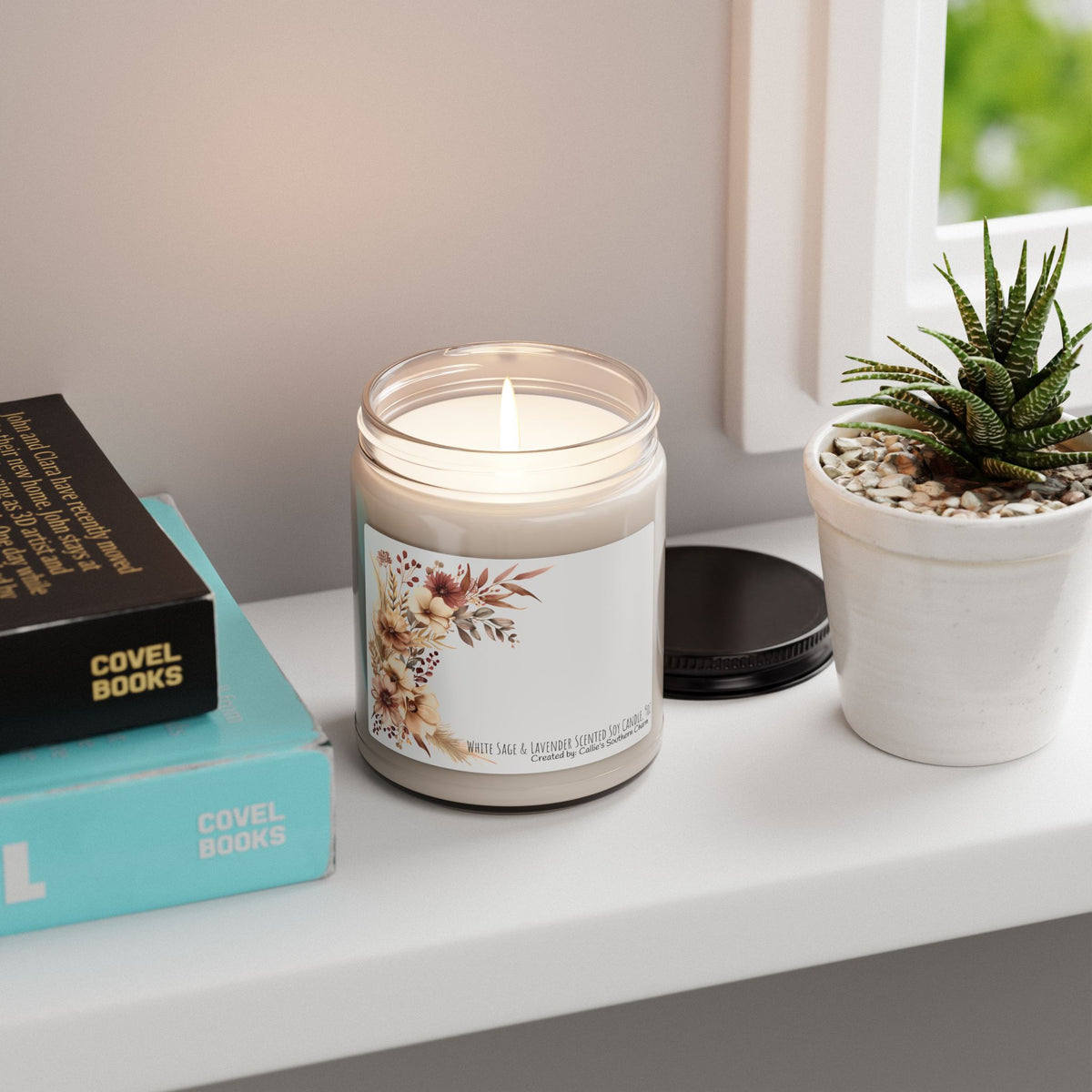 Soy Candle — Autumn Floral Scented 9oz
