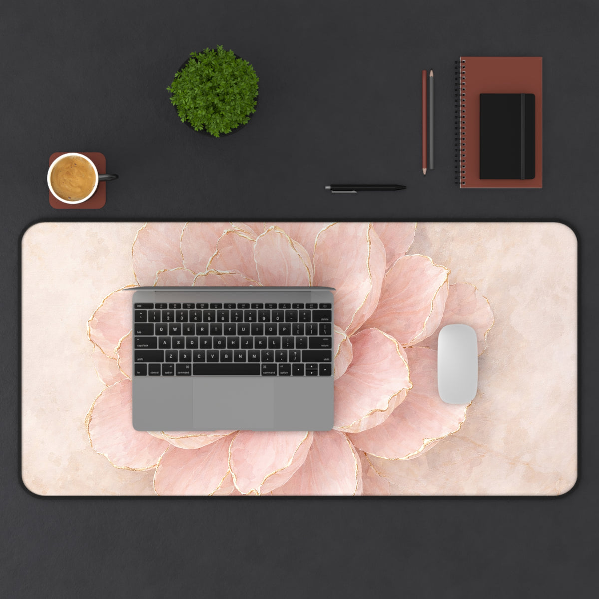 Floral Blush Desk Mat