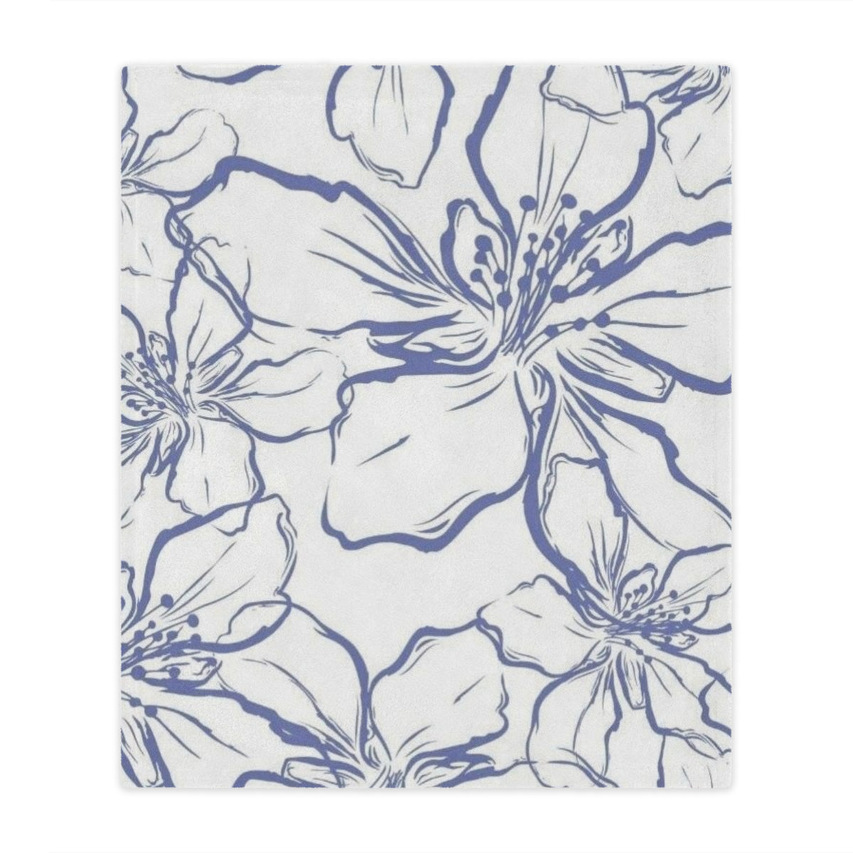 Floral Minky Blanket – Soft Cozy Throw for Home Decor, Baby Shower G