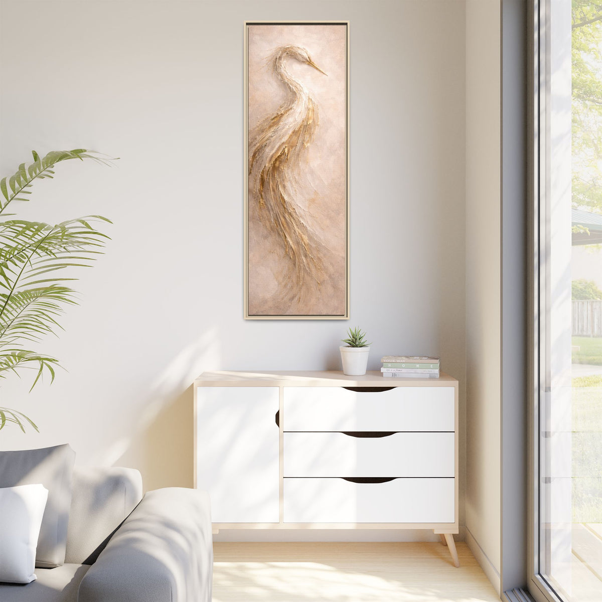 Southern Heirloom Heron Canvas Wall Art
