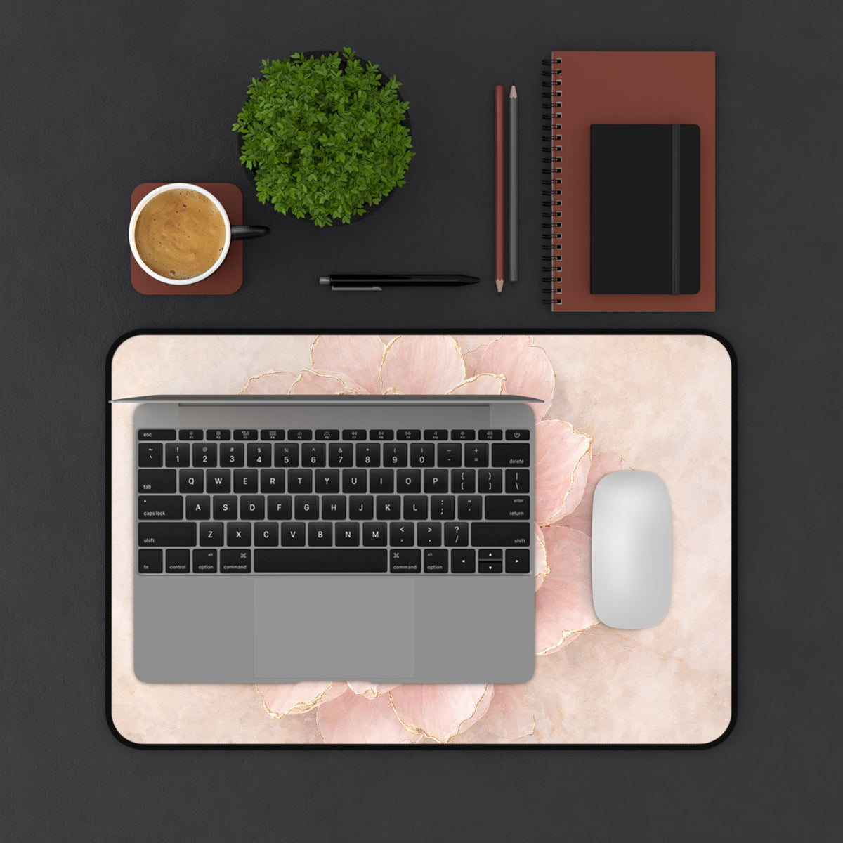 Floral Blush Desk Mat