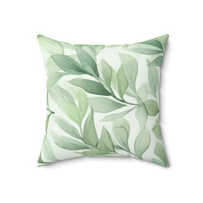 botanical leaf pillow