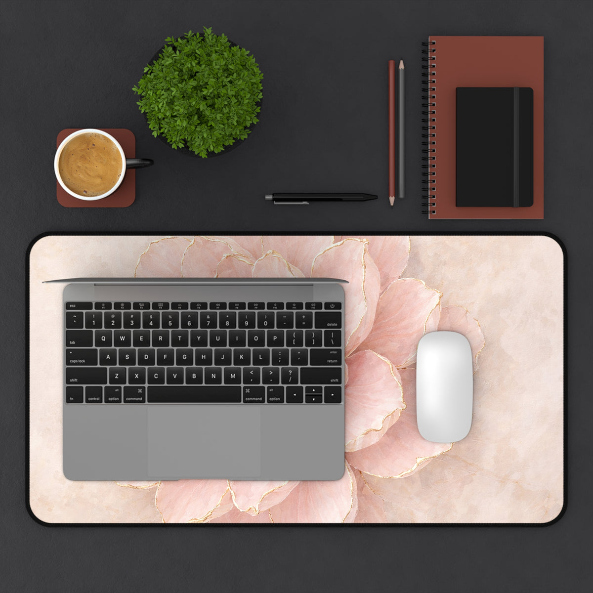 Floral Blush Desk Mat