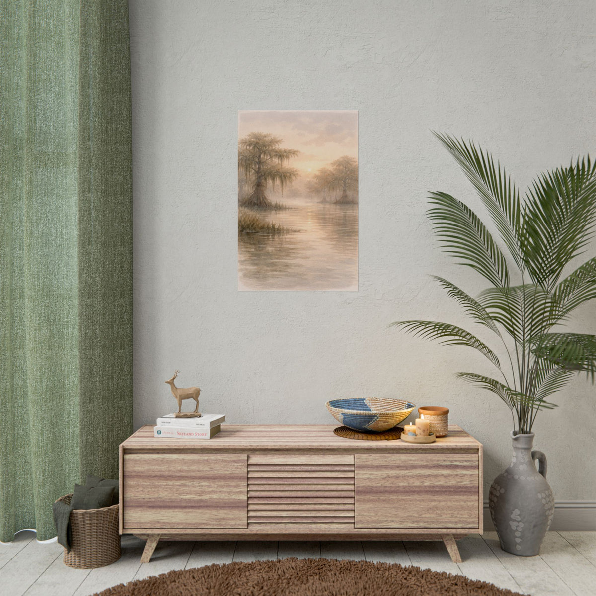 Misty Cypress Swamp Rolled Poster