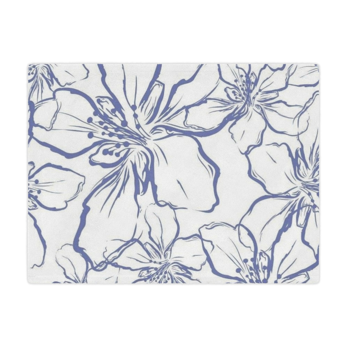 Floral Minky Blanket – Soft Cozy Throw for Home Decor, Baby Shower G