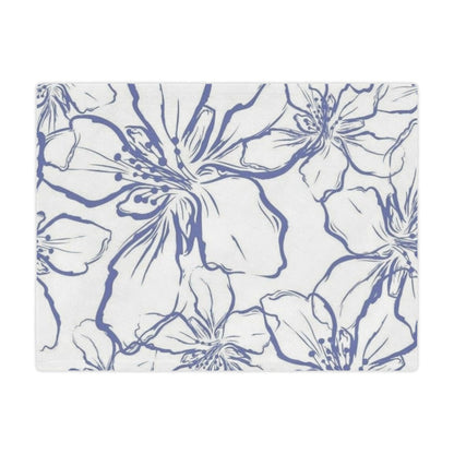 Floral Minky Blanket – Soft Cozy Throw for Home Decor, Baby Shower G