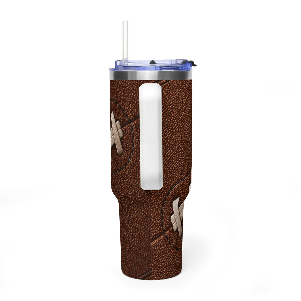 Personalized Football Tumbler – 40 oz Name &amp; Number Travel Cup