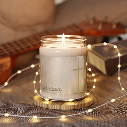 Soy Candle 9oz — Subtle Cross Faith Scented Candle (Inspirational Home Gift)