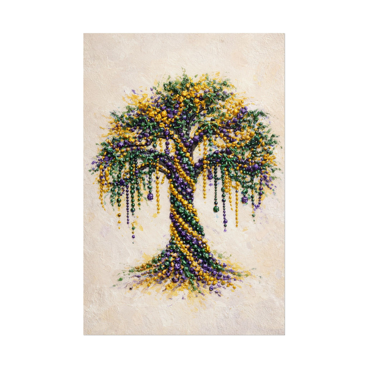 Mardi Gras Bead Tree Wall Art
