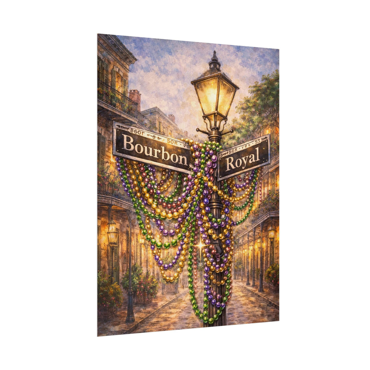 Bourbon Street Mardi Gras Artwork